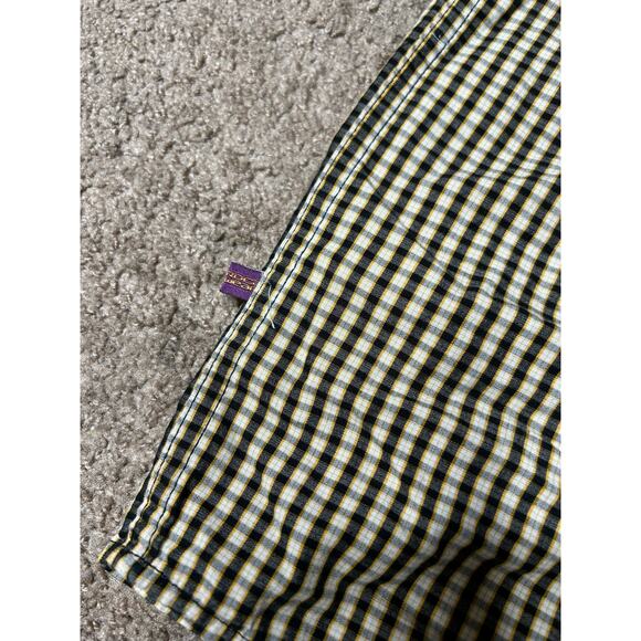 Rocawear Men’s Big Size 5X Black and Yellow Plaid Button Up Shirt - Picture 4 of 5